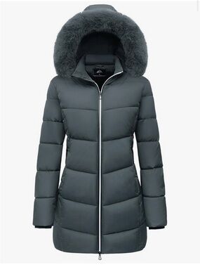 MOERDENG Winter Windproof Warm Coat Waterproof Hooded Puffer Jacket XXL